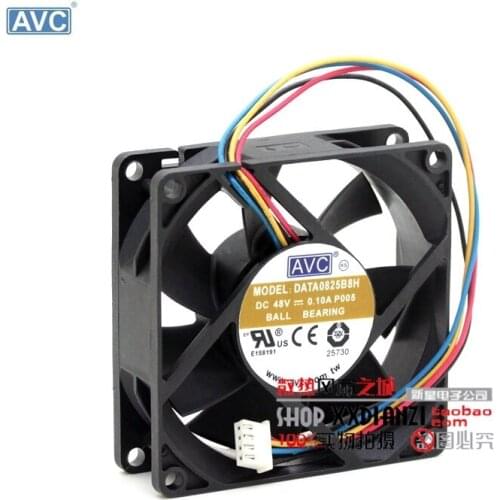 For AVC DATA0825B8H 8025 48V 0.10A four-wire For ZTE equipment dedicated fan