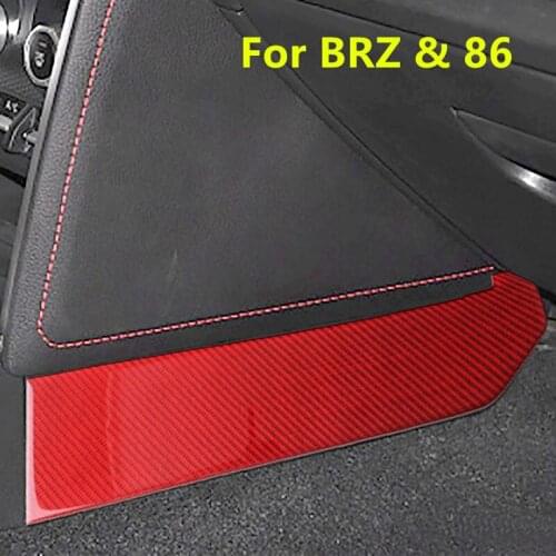 For Subaru BRZ Toyota 86 2 pieces Car Styling Carbon Fiber Style Side Anti-Kick Panel Cover Decoration Protection Accessorie
