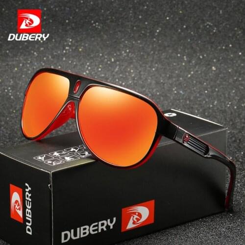 DUBERY 2019 Oversized Sunglasses Mens Retro Male Goggle Colorful Sun Glasses For Men Fashion Brand pilot Mirror Shades Oculos