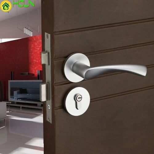 European Space Aluminum Solid Lock Indoor Bedroom Wooden Doors Mechanics Door Lock Holding Hand Lock Hardware Lock