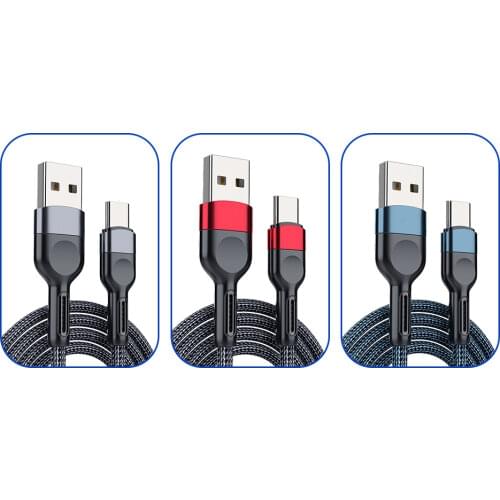 3A 1M USB Type C Cable Micro Usb Fast Charging Mobile Phone Charger Data Wire Cord For iPhone Huawei Xiaomi Smartphone