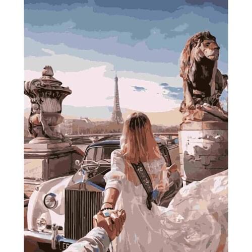 Painting by Numbers Schilderen Op Nummer Home Decor Decorative Frames Acrylic Paints Canvas Diy Gift Wall Artromantic Love 40X50