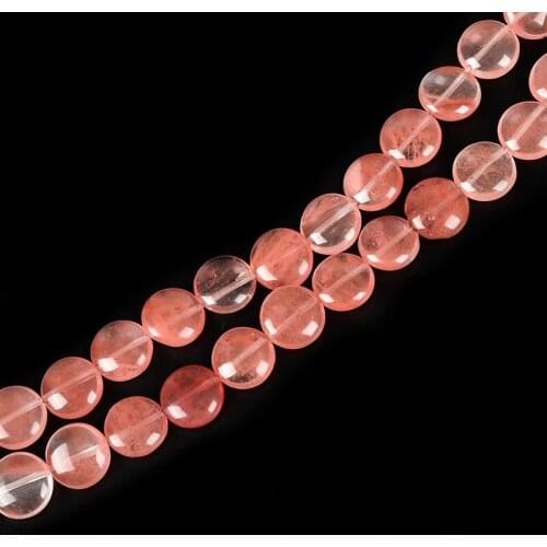 Lovely pinkand Transparent design its going to fade Cherry Quartz Loose beadsmaking design