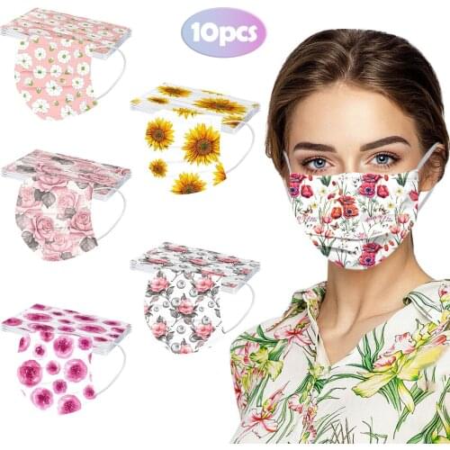 10/50/100pcs Adult Women Man Disposable Face Mask 3ply Ear Loop Mask For Face Mascarillas Desechables Halloween Mask Cosplay
