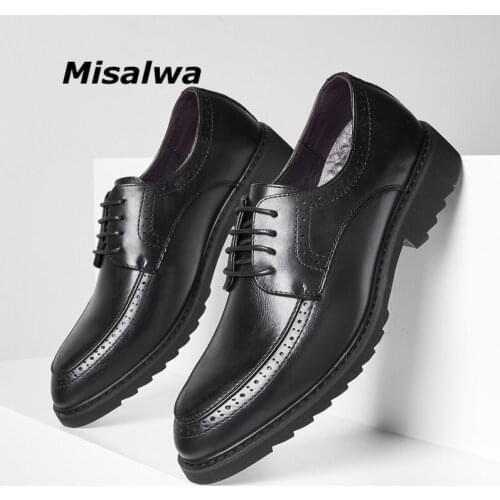 Soft Men Dress Shoes Men Formal Oxford Shoes Misalwa Casual Business PU Leather Men Shoe for Office Daily