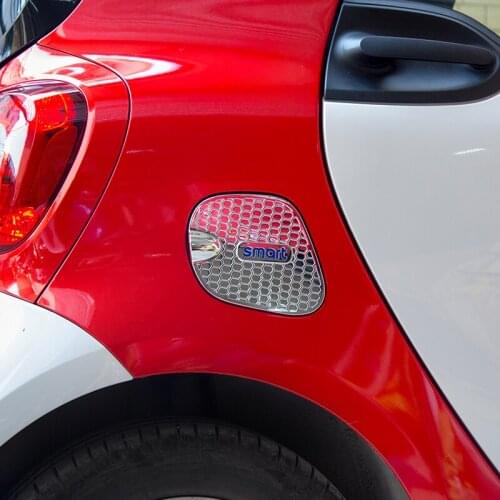 Stainless Steel Fuel Tank Cap Cover Styling Sticker for Mercedes New Smart 453 Fortwo Modification Accessories