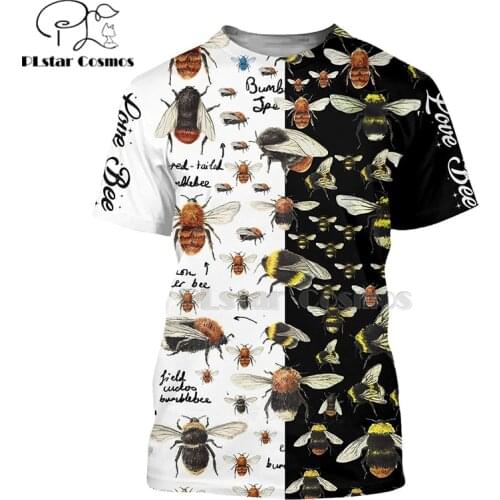 2020 New Fashion Men hoodies 3D Print t shirt New Fashion Animal insect Bee Art t shirt tees shorts sleeve Apparel Unisex-1