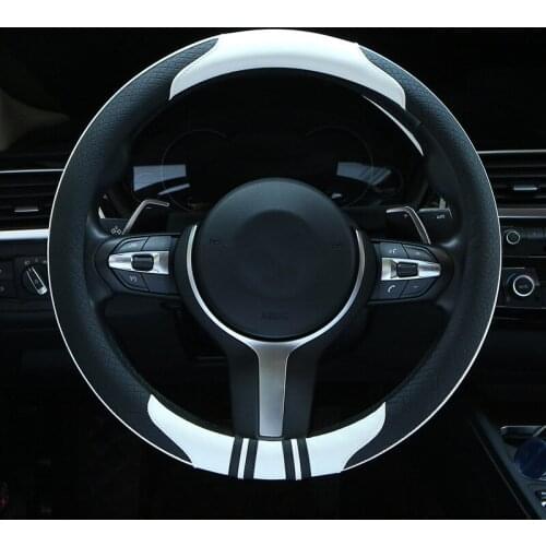 6 Color NEW Arrival Anti-catch Holder Sport Auto Steering Wheel Covers Anti-Slip Leather Car Steering-wheel Cover Car-styling
