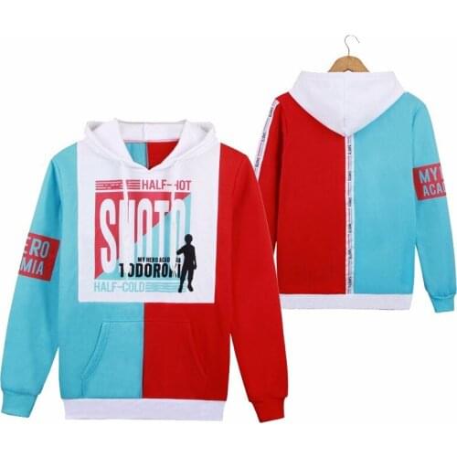 Anime Boku No My Hero Academia Hoodie Todoroki Shoto Cosplay Coat My Hero Academia Men Women Casual Sweatshirt Jacket