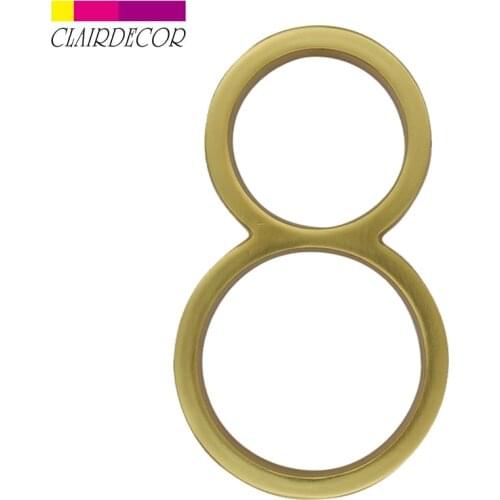 5 in Golden Modern House Number Hotel Home Door Number Outdoor Address Plaque Zinc Alloy Number for House Address Sign #8