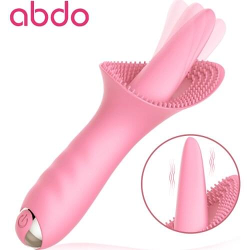 Tongue Licking G Spot Clitoral Vibrator Clit Tickler Sex Toy for Women 10 Pattern Vibrating Vaginal Massage Adult Orgasm Product