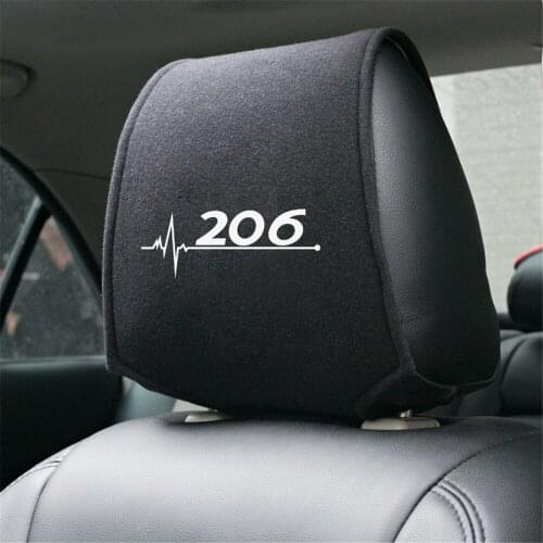 1PCS Car seat headrest cover for Peugeot 206 207 Accessories Car Styling