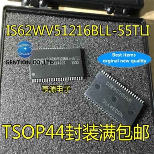 10Pcs IS62WV51216BLL-55TLI IS62WV51216BLL TSOP44 Memory chip in stock 100% new and original