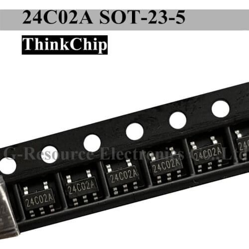 100pcs) 24C02A 24C02 AT24C02 SOT23-5 EEPROM memory 24C02S SOT23