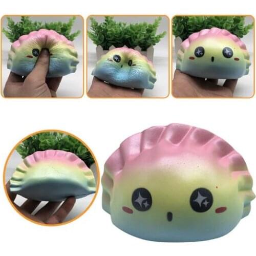 3pcs/lot squishies wholesale rare kawaii new squishy colorful dumplings slow rising squishy with package kids toy gifts