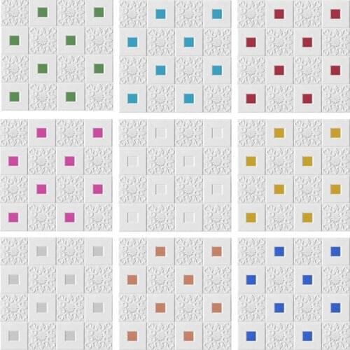 3D ceiling wall stickers self-adhesive Roof ceiling decorative stickers for living room bedroom TV background foam wallpaper