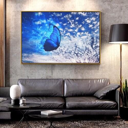 Artcozy Oil Canvas Painting butteryfly -dream-beach- For Home Decoration Wall Art