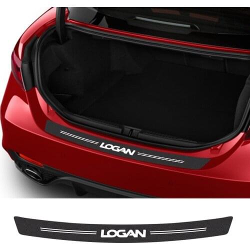 Car Sticker For Renault Dacia Logan 1.4 1.6 Mpi 1.5 Dci Mcv Stepway Car Accessories Carbon Fiber Bumper Guard Trunk Decal