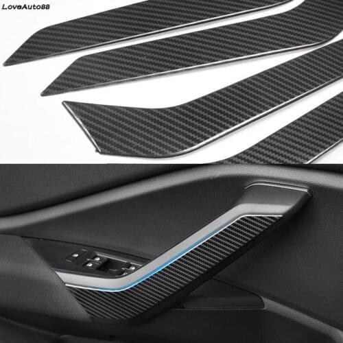 Car Stainless Steel Inner Door Panel Handle Car Pull Trim Cover Sticker For Volkswagen VW Jetta MK7 2019 2020 2021 Accessories