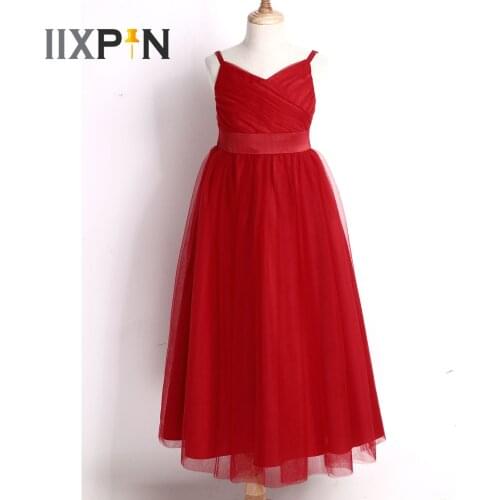 Tulle Girls Dress Summer Kids Dresses for Girls Evening Party Princess Gown Childrens Day Performance Costume Ballet Dance Wear