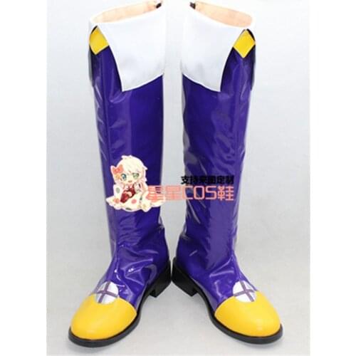 BlazBlue Relius Clover Halloween Long Cosplay Shoes Boots X002