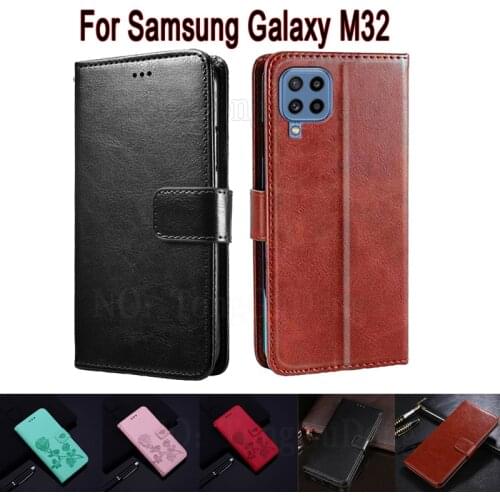 Cover For Samsung Galaxy M32 Case SM-M325F M325FV Wallet Flip Leather Funda Etui Book On Samsung M32 M 32 Case Phone Hoesje Bag