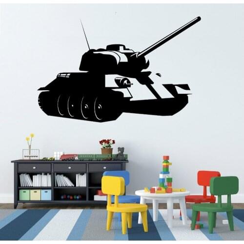 Environmental War military weapons tank wall stickers vinyl DIY boy room Art Mural wall decals home decor F-180