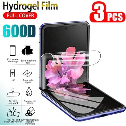 3pcs Hydrogel film screen protector For Samsung Galaxy Z Flip soft protect film For Samsung Z Flip Phone Protect Film not Glass