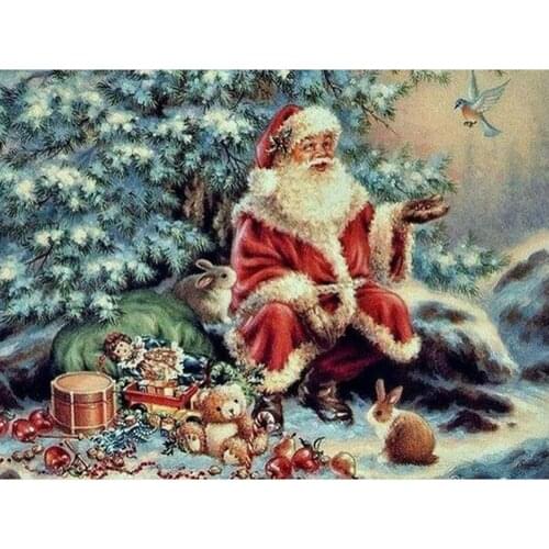 Hot Selling Santa Claus Pictures 5D Scenery Diy Diamond Painting Cross Stitch Needlework Mosaic Diamond Embroidery Resin Crafts