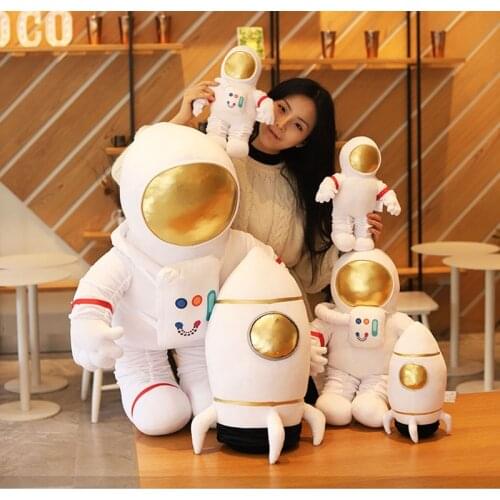 Simulation Space Series Plush Toys Astronaut Spaceman Rocket Spacecraft Stuffed Plush Doll Sofa Pillow Boys Kids Birthday Gifts