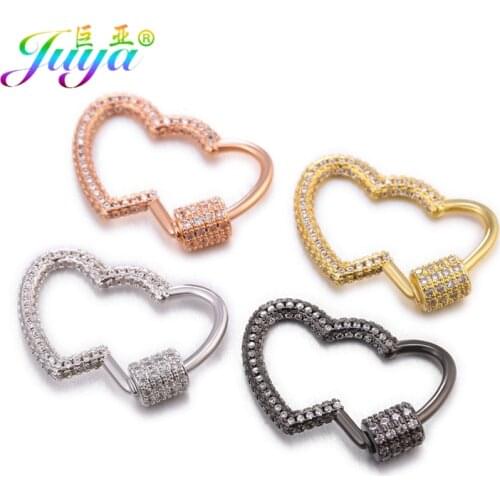 Juya DIY Fastener Carabiners Supplies Creative Decoraive Pendant Screw Lock Clasps Accessories For Handmade Punk Necklace Making