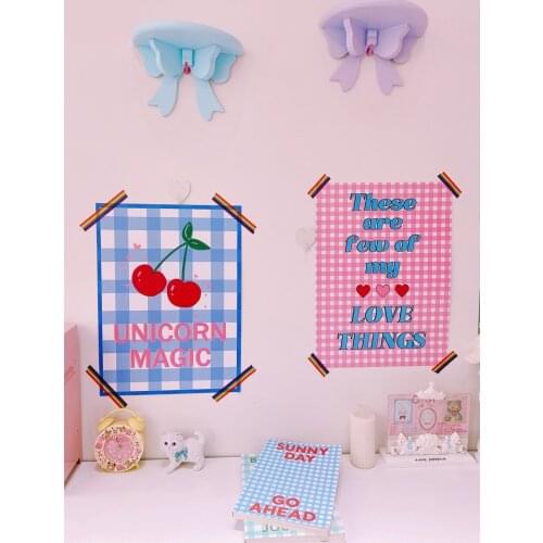 Plaid Poster Retro Kraft Travel Poster Decorative Wall Sticker Home Bar Decoration Kid Gift Home Art