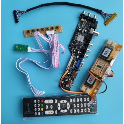 Kit For MT190AW01 1440x900 AV DVB-T 4 CCFL Panel Screen HDMI USB VGA Digital TV Controller Board Driver Remote LCD