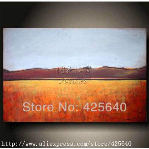 Brown Moutain Acrylic Paint Home Decoration Oil Painting on canvas hight Quality Hand-painted Wall Art 24X36 inch