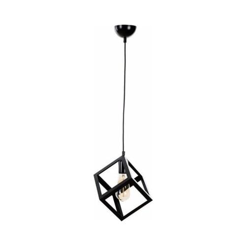 Cube Black Metal Square Pendant Lamp Chandelier Modern Creative Decoration Living Room Cafe Single stylish design home lighting used in office and odala