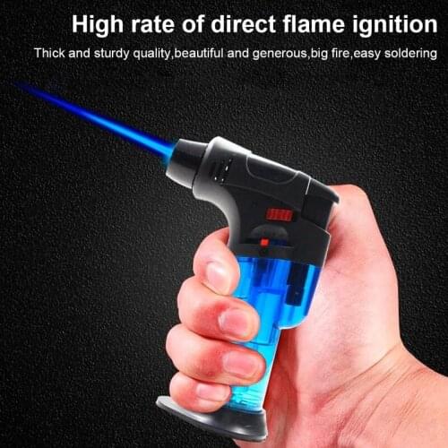 Kitchen Welding Torch Lighter Butane Jet Gas Lighter Turbo Portable Spray Gun Windproof Cigar Tube Lighter Outdoor BBQ Lighters