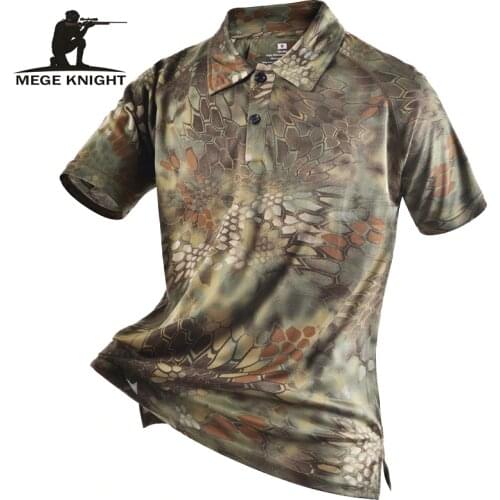 Mege Brand Clothing Mens Shirts Tactical Camouflage Polo Shirt Summer Casual Clothing With Patches Typhon Multicam Fast Dry