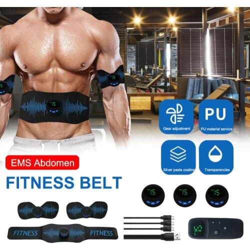 Abdominal Muscle Stimulator with LCD Display for Men/Women EMS Abs Trainer Home Gym Workout Exercise Vibration Fitness Massager