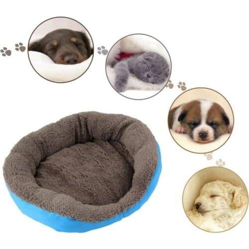 Small Medium Large Dogs Cat Winter Dog Kennel Puppy Mat Pet Bed Warm Fleece Dog Bed Round Pet Lounger Cushion