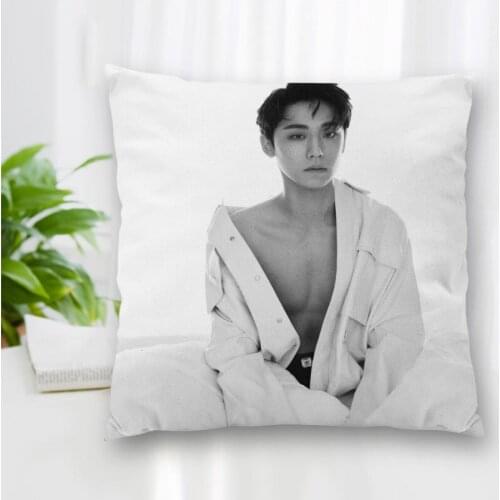Custom Actor Lee Do-Hyun Pillow Case Polyester Decorative Pillowcases Zipper Pillow Case Pillowcase Cover Square 40x40cm