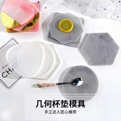 DIY Transparent Fluid Arts Round Coaster Resin Casting Molds Silicone Epoxy Jewelry Pendant Agate Making Mould Tool Accessories
