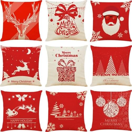 Christmas Design Sofa Home Decor Pillow Case Cushion Cover Cushion Decorative Throw Pillow Cover
