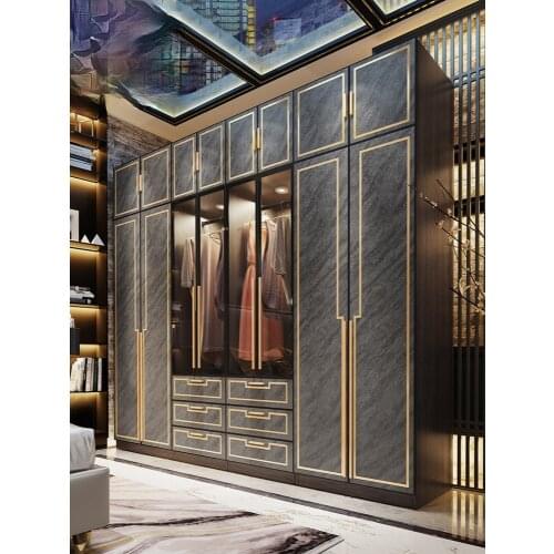 Wardrobe home master bedroom modern simple and economical cloakroom assembly glass wardrobe