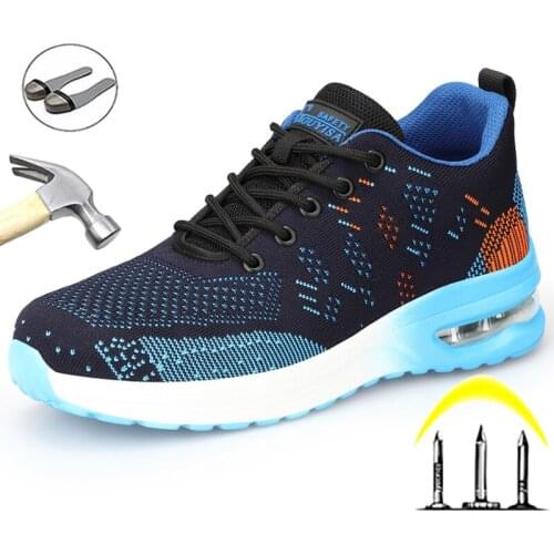 Safety Shoes Men Women Work Sneakers Steel Toe Shoes 2021 New Work & Safety Boots Indestructible Unisex Work Shoes Footwear