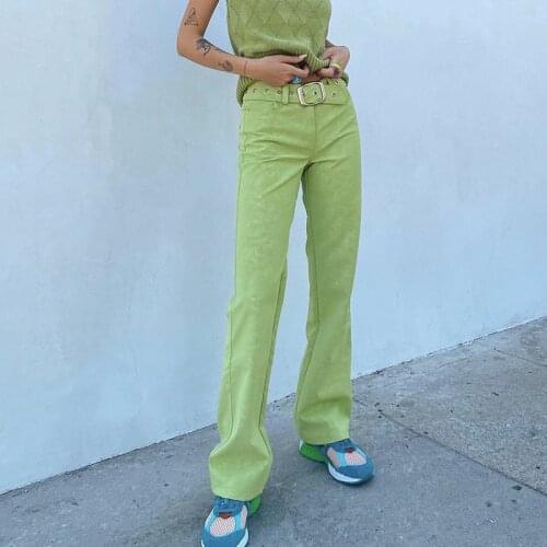 Flare Pants For Women 90s Aesthetics Fashion Solid High Waist Skinny Trousers Straight Leg Pants Stretchy Casual Joggers Pants