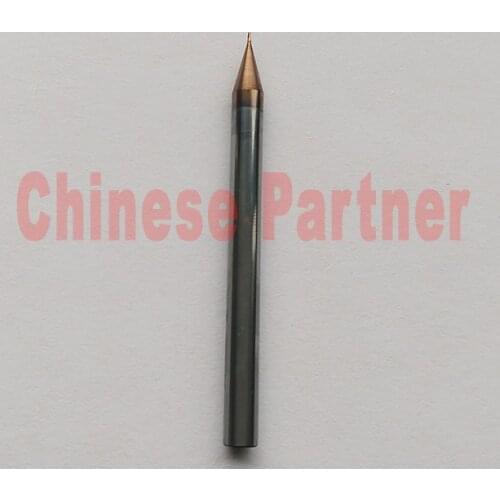 2pcs 0.3mm hrc60 D0.3*D4*50 2 Flutes golden Micro Grain Spiral Bit Milling Tools Carbide CNC Endmill Router bits