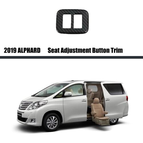 For Toyota Alphard 2015-2021 2PCS Carbon Fiber ABS Car Seat Adjustment Knob Button Switch Cover Trim Moldings Car Styling