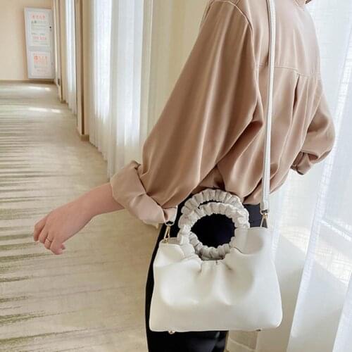 2021 Elegant Handbag Wear Resistant Multifunctional All-match Casual Women Simple Solid Color Messenger Bag for Daily Life