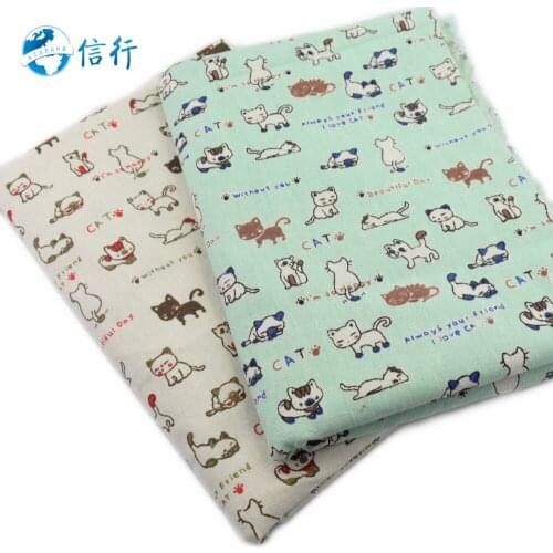 50*150cm Printed Cotton Linen Fabric For Patchwork Quilting Sewing DIY Sofa Table Cloth Furniture Cover Cushion Fabric#3424