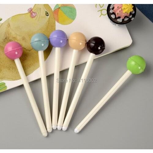 500pcs/lot Creative Lollipop Shape Neutral Pen Cute Gel Pen For Kids Children Birthday Party Decoration Favor Gift